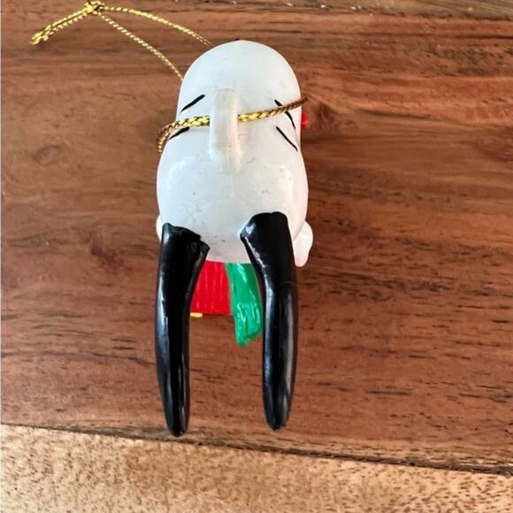 Vintage Peanuts Snoopy‎ & Woodstock Sledding Christmas Ornament - Picture 4 of 7
